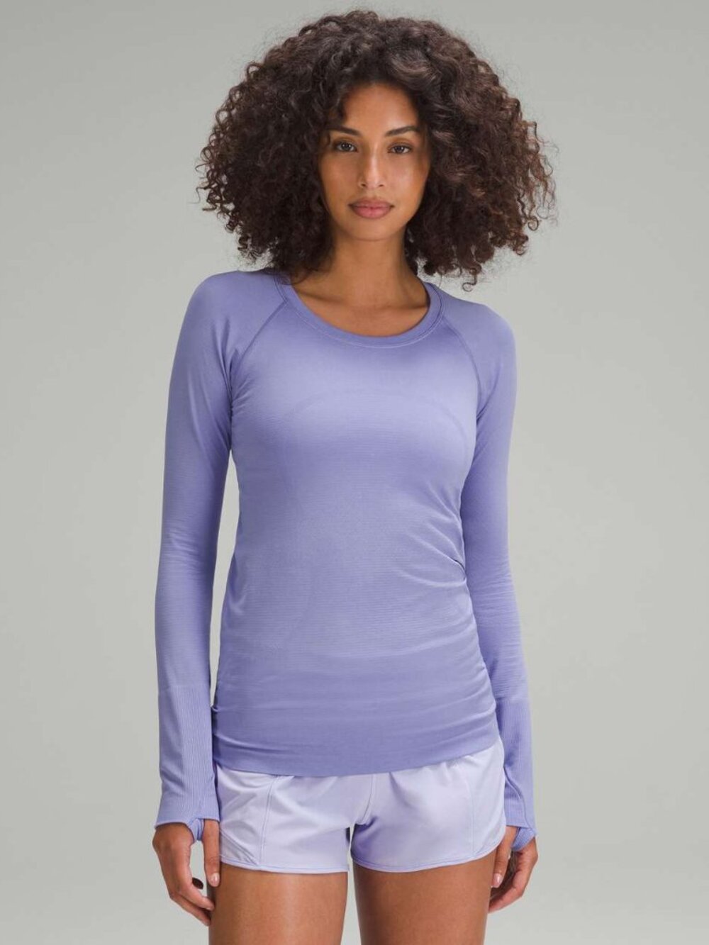 Swiftly Tech Long Sleeve 2.0 Hip Length in Dark Lavender